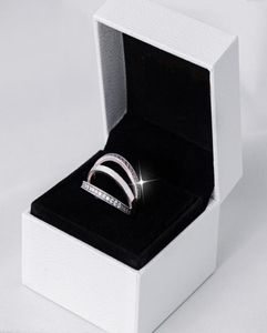 Bagues en argent Sterling 925 véritable pour femmes, diamant CZ avec boîte d'origine, ensemble adapté à la bague de mariage de Style P, bijoux de fiançailles 3804569