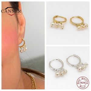 Boucles d'oreilles en argent Sterling 925 véritable pour femmes, petites perles, Piercing rond, bijoux cadeau, Pendientes Huggie