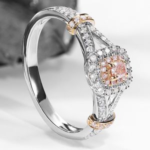 véritable 925 sterling VVS1 pour les femmes Anillos 2 Carats Bizuteria Argent 925 Bijoux Gemstone Diamond Ring