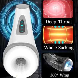 Echte lucht zuigen verwarming mannelijke masturbator automatisch vacuüm erotische orale pijpbeurt cup volwassen seksspeeltjes voor mannen masturbatiegoederen