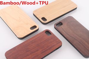 Véritable étui en bambou/bois + étuis en TPU pour iPhone X XS Max XR 11 11Pro 11Promax couverture rigide sculpture en bois bambou Samsung Smartphone coque protecteur