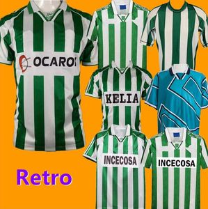 Real Betis rétro Soccer Jersey 1976 1977 1993 1994 1995 1996 1997 1998 2001 2002 Denilson Joaquin Alfonso Fernando Finidi Urena Romero Classic Vintage Football Shirt