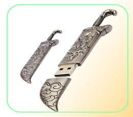 Capacidad Real 16GB128GB USB 20 modelo de espada de Metal memoria Flash Stick almacenamiento Thumb Pen Drive1644568