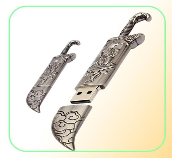 Capacidad Real 16GB128GB USB 20 modelo de espada de Metal memoria Flash Stick almacenamiento Thumb Pen Drive9553040