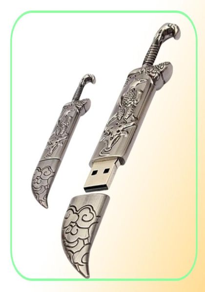 Capacidad Real 16GB128GB USB 20 modelo de espada de Metal memoria Flash Stick almacenamiento Thumb Pen Drive1559660