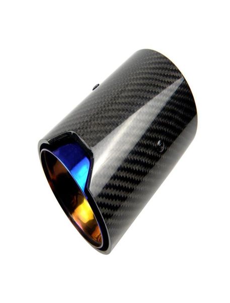 Punta de silenciador de tubo de escape azul de fibra de carbono Real para BMW M2 F87 M3 F80 M4 F82 F83 M5 F10 M6 F12 F136657218