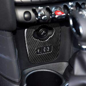 Autocollants en fibre de carbone véritable pour intérieur de voiture, couverture de briquet de voiture, bande de protection décorative pour Mini Cooper JCW F55 F56