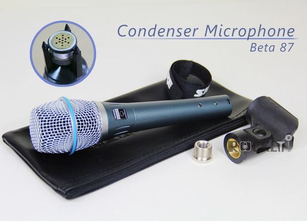 vrai condensateur beta87a top qualité beta 87a microphone vocal à condensateur supercardioïde avec un son incroyable