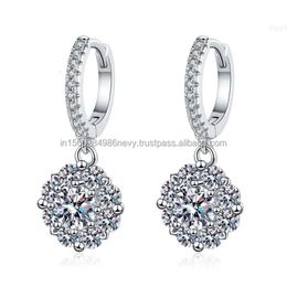 Boucles d'oreilles en diamant véritable, or 18 carats, luxe, dernière conception, solide, pour femmes, filles, usage au bureau, bijoux indiens