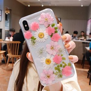 Real Dry Fruit Flowers Silicone TPU Telefoon Gevallen Cover voor iPhone 6 7 8 Plus X XR 11 PRO MAX