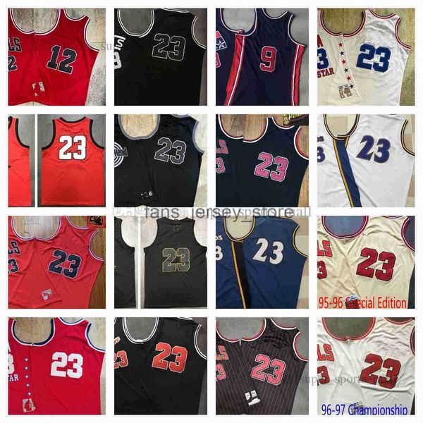 Camisetas de baloncesto Real Ed # 23 1 Rose Retro Jersey 95-96 97-98 Hombre Mujer Niños S-XXL