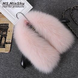 Real Fox Fur Collar Femmes 100% Natural Fox Fur Scarf Winter Coume Veste chaude Collier de fourrure Collier courts pour hommes et femmes2900