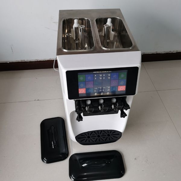 Cône automatisé de congélateur de gelato de collation de vrais fruits faisant la crème Cornet De Glace Maker Machine industrielle continue de crème glacée dure 7 jours sans nettoyage Système froid LINBOSS