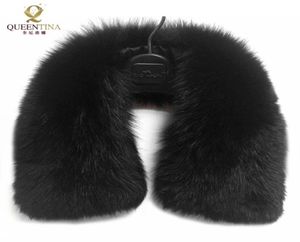 Echt Bont Vos Bontkraag Zwarte Vrouwen Sjaal Kragen Wraps Bolero Hals Winter Warm Ring Bont Sjaal Vrouwelijke Hele Y1814694167