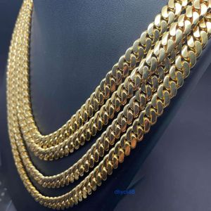 Real Gold Chain 10k 14k Miami Cubains 20 22 24 26 28 30 FedEx Assuré expédaction aux États-Unis d'Amérique + Canada