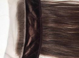 Hoofdbanden van echt menselijk haar Bruin 4 Mongoolse haaraccessoire stijl Onzichtbare Iband Lace Grip voor Joodse pruik Kosher Pruiken4878549