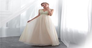 Echt imago 2019 Chmapgne pailletten bruidsmeisje jurken v nek vloer lengte bruidsmeisje bruiloft gasten jurk goedkoop in voorraad 2165148089