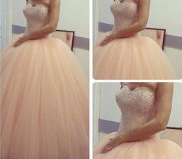 Echte beeldbaljurk Quinceanera -jurken 2015 Coral TuLle Vestidos de 15 anos Sweet 16 Party prom jurken voor 15 jaar op maat gemaakte 9569026