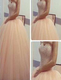 Imagen real Vestido de quinceanera 2015 Coral Tul Vestidos de 15 Anos Sweet 16 Party Dress Vestidos para 15 años Made5674922