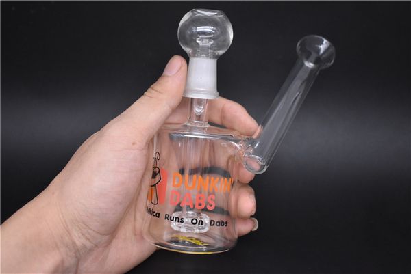 Image réelle Hitman Mini verre Bongs plates-formes pétrolières cage à oiseaux en ligne perc fumer tuyau Dab plates-formes pétrolières conduites d'eau Bong avec joint mâle de 14mm