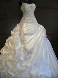 Real Images 2024 Robes de mariée A-Line Ruffles Jupe Sweetheart Brothes Bridal Robes superbes robes de mariée