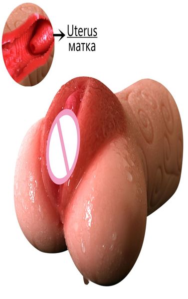 Real japonés vagina bolsillo coño con útero chupando pene juguetes sexuales para hombres masturbador real virgen T1912174792855