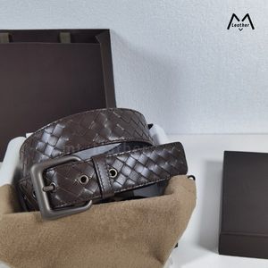 Designer de ceinture en cuir véritable pour homme ceintures de mode de luxe de haute qualité affaires ceinture de loisirs largeur 4.0cm boucle d'aiguille noire avec boîte en gros