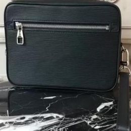 Couro real Kasai saco preto cinza xadrez marrom mono palma pulsos com bolsas masculinas mulheres embreagem lona bags240r