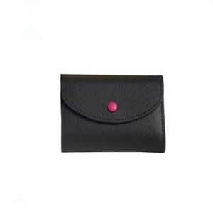 Réel cuir Rosalie Coin Purse Mini Pochette Designer Womens Compact Key Coin Card Accessoires Emilie Sarah Victorine Wallet avec 2930