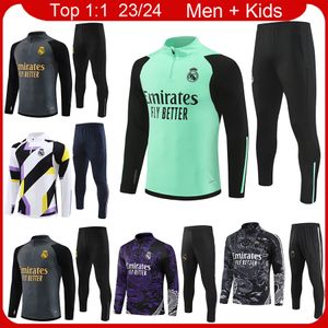 Real Madrid Mens Football Tracksuit 2023 Bellingham Vini Jr Soccer Tracksuit Kids Football Kits 2024 Boys Training Kit Trainingspuits 23 24 Chandal Futbol Survetement