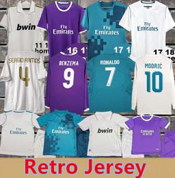 Camisetas de fútbol retro de manga larga del Real Madrid ALOMSO JAMES GUTI BENZEMA SEEDORF CARLOS RONALDO 11 12 16 17 18 ZIDANE AABELOARAUL Camiseta de fútbol vintage para hombres y niños