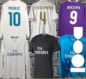 Real Madrids Retro voetbalshirts met lange mouwen ALOMSO JAMES GUTI BenzEMA SEEDORF CARLOS RONALDO 11 12 16 17 18 ZIDANE AABELOARAUL Vintage voetbalshirt voor heren en kinderen 99