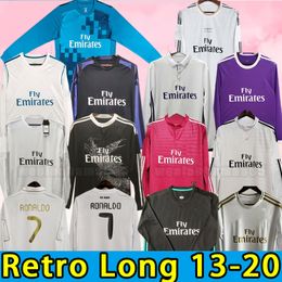Real Madrids Retro Voetbalshirts BALE BenzEMA MODRIC Voetbalshirts Klassieke Camiseta Home Away RAUL R.CARLOS Shirt Lange Mouw 2013 2014