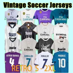 Real Madrids Retro voetbalshirts BALE BENZEMA MODRIC camiseta thuis weg RAUL R.CARLOS 01 02 03 04 05 94 96 97 98 99 00 2001 2002 1995 1996 SEEDORF klassieke voetbalshirts