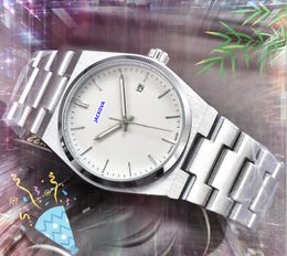 Echte mechanische automatische datum herenhorloges Luxe drie pinnen Ontwerp Eenvoudige klok roestvrij staal Populaire zaken Zelfopwindende Sweep Watch orologio di luso Gifts