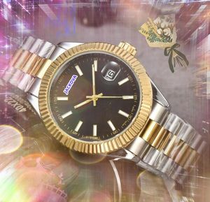 Echte mechanische automatische datum herenhorloges Luxe Eenvoudige drie-pins wijzerplaat Super lichtgevende klok roestvrij staal Populaire zaken Zelfopwindende Sweep Watch Gifts