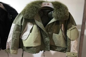 Vraie Natural Fores Femmes Veste d'hiver Bomber surdimensionnée Coat chaud bas des parkas manteaux femelles à capuche blanche Duck Down veste yrf476563161