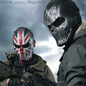 Real Outdoor CS Zombie Skull Mask Equipo de campo Máscara de guerrero de cara completa Suministros militares al aire libre Vestido de Halloween Máscara táctica Q230824