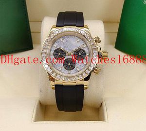 Real Photo 116509 heren datum polshorloges diamanten ring meteoriet wit goud gegraveerd Rehaut geen chronograaf 40 mm mechanische automatische herenhorloges rubberen band