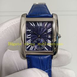 Relojes de tamaño mediano para hombres para hombres Dial azul de acero automático WSTA0010 Men mecánico Mecán Mecánico Acero inoxidable Damas Correa de cuero Relojes de pulsera