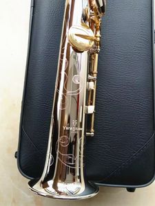 Echte foto's gemaakt in Japan Yanagisa rechte sopraansaxofoon WO37 verzilverde nikkel sleutel met koffer sax sopraan mondstuk ligatuur riet nek gratis schip