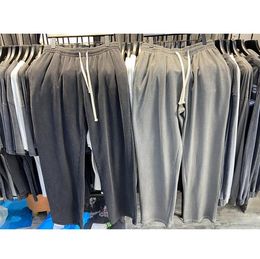 Real Pics Pantalon de survêtement Homme Femme 1 Qualité Vintage Jogger Cordon Pantalon Noir