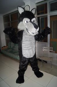 Costume de mascotte de loup féroce image réelle déguisement pour la personnalisation du support de fête de carnaval d'halloween