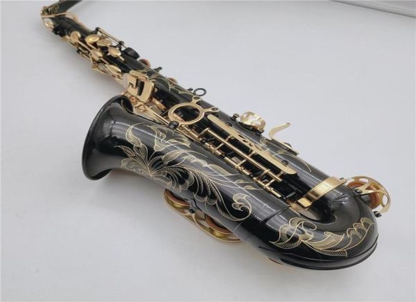 Imagen Real MARK VI Saxofón Tenor Bb Tune Instrumento de viento de madera dorado lacado en níquel negro con accesorios de estuche 98787544870175