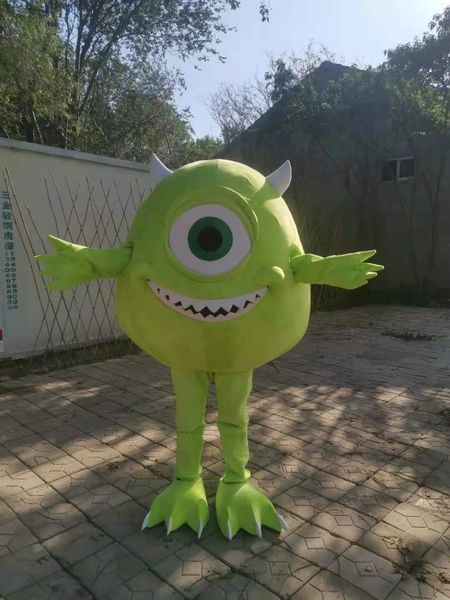 Disfraz de mascota de un solo ojo de Mike con imagen Real, vestido elegante para fiesta de Carnaval de Halloween, personalización de soporte