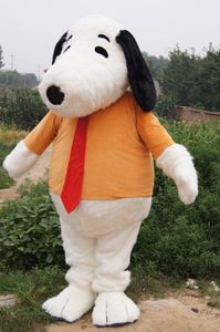 Costume de mascotte de chien blanc image réelle déguisement pour la personnalisation du support de fête de carnaval d'halloween