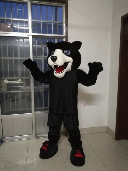 Costume de mascotte d'ours noir de luxe, images réelles, mascotte de dessin animé, taille adulte, livraison gratuite