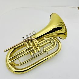 Images réelles Trombone Sib marche baryton laiton nickelé Instrument de musique professionnel avec étui