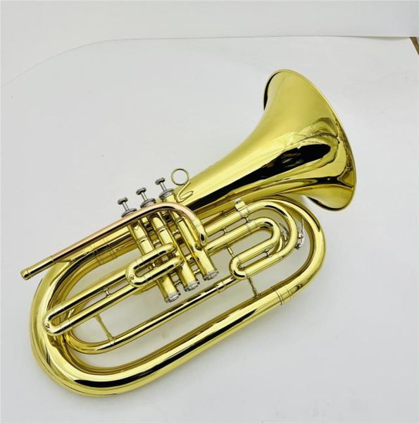 Real photos Trombone BB Marching Baritone Brass Nicked plaqué instrument de musique professionnel avec cas4376976