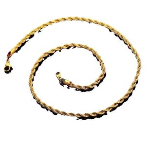 Real Plated roestvrij stalen touw ketting ketting voor mannen gouden kettingen mode-sieraden cadeau